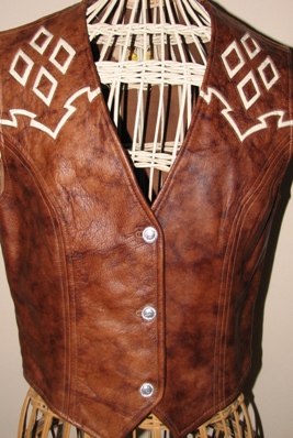 Brown Leather Vest - click here to inquire