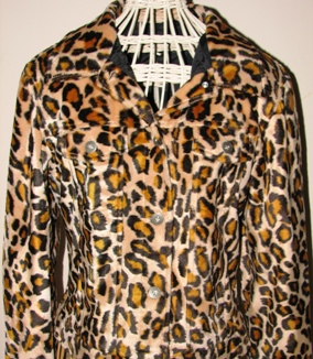 Leopard fur like jacket