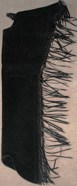 Black Suede Leather Chaps